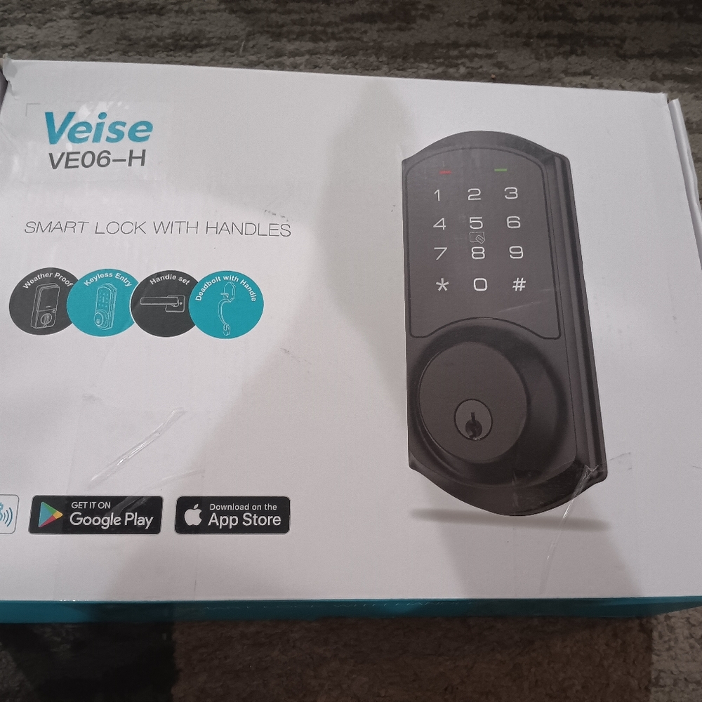 Black Smart Lock with Handles